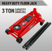 View 3 Ton Hydraulic Floor Jack with Quick Lift Pump Car Jack, (6,000 lb) Capacity,Red,W83025 image 2