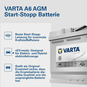 View VARTA Silver Dynamic AGM Batterie A6 – Start-Stop und xEV Autobatterie 12V 80Ah 800A – Starterbatterie für Autos mit hohem Energiebedarf image 3
