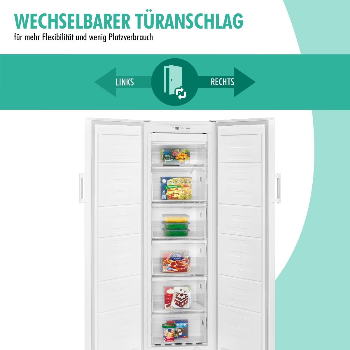 Bomann Gefrierschrank Nofrost freistehender Tiefkühlschrank 194 Liter Nutzinhalt | No Frost - nie wieder abtauen - Schnellgefrierfunktion u.