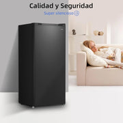 View Congelador vertical independiente CHiQ, 145L de capacidad, congelación rápida, termostato ajustable, silencioso, puerta reversible, negro, image 5