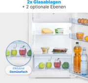 View Bomann Einbaukühlschrank mit Gefrierfach | Kühlschrank Einbau 118L mit 2 Ablagen | Einbaukühlschrank mit Abtauautomatik & Schlepptürausführung | image 4