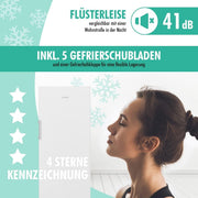 View Bomann Gefrierschrank Nofrost freistehender Tiefkühlschrank 194 Liter Nutzinhalt | No Frost - nie wieder abtauen - Schnellgefrierfunktion u. image 4