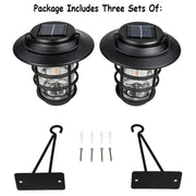 View home zone security solar outdoor decorative glass wall lantern light no wiring image 2