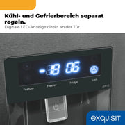 View Exquisit Frenchdoor Kühl-Gefrierkombination | 506 l Nutzinhalt, Energieklasse E, 41 dB, No Frost Kühlen & Gefrieren, Schnellgefrieren, Wasserspender, image 4