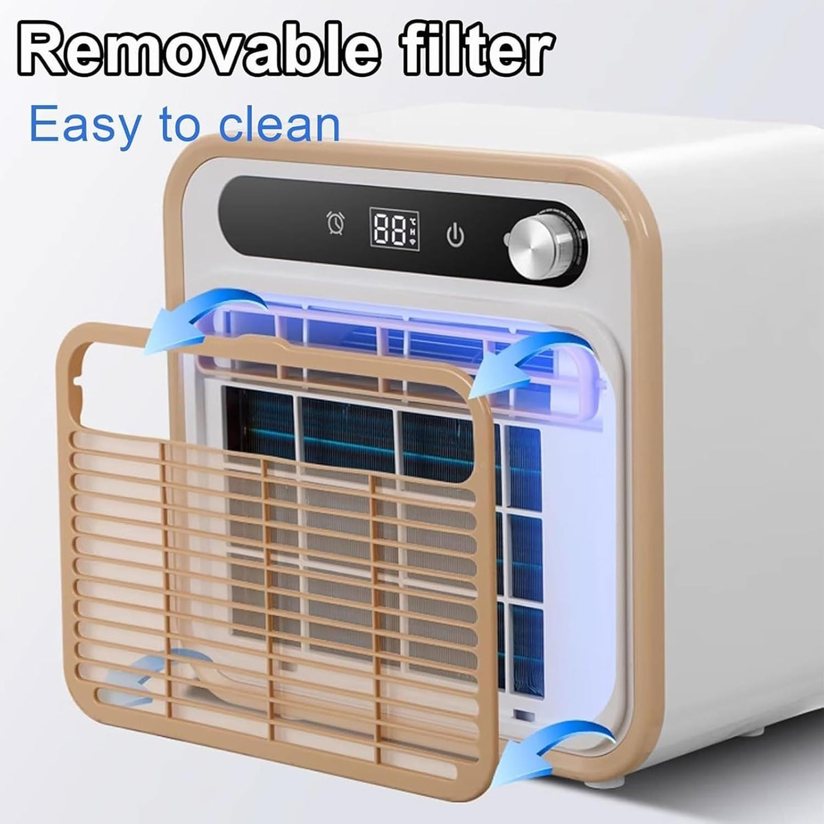 Tragbare Mini-Klimaanlage, Split-Kühlsystem, 5000 BTU, leise Kühlung, keine Fensterabdichtung erforderlich, Touch-Bedienung & Fernbedienung, Timer-