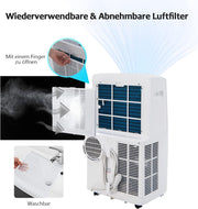 View GOPLUS 14000 BTU Klimaanlage mit Abluftschlauch, 5 in 1 mobiles Klimagerät: Kühlen, Heizen, Entfeuchten, Belüften, Schlafmodus | für Raumgröße bis image 4