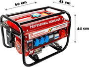 View Generador de corriente con gasolina | Accesorios incluidos | Grupo electrógeno silencioso | 5 enchufes 3 x 230 V / 1 x 400 V / 1 x 12 V | 6,5 CV image 2