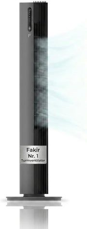 View Fakir premium TV° 640 Turmventilator - Leiser Lüfter mit 32dB(A), DC-Motor, 12 Stufen, 12h Timer, LED-Display, Fernbedienung & 90° Oszillation, image 1
