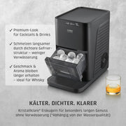 View CASO IceBall Pro Eiskugelbereiter mit Kompressor - Kristallklare Eiskugeln 50-55 mm, 2 Kugeln/Stunde, 1,3 l Wassertank, Selbstreinigung, LED-Anzeige, image 4