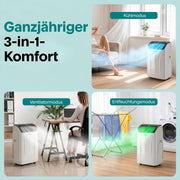 View SereneLife Klimaanlage Mobil 14000 BTU – Kleine Klimaanlage für Zimmer bis 33 m² | WiFi | Kühlung, Entfeuchter & Ventilator | 51 dB image 4