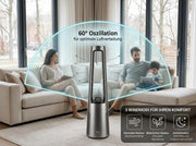 View Fakir TVL 100 Flügelloser Turmventilator - DC-Motor, 12 Lüfterstufen, 30 dB(A), 60° Oszillation, 12h Timer, LED Touch Display, Fernbedienung, image 4