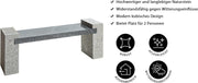 View Dehner Gartenbank, 2-Sitzer, ca. 120 x 45 x 30 cm, Granit, hellgrau/dunkelgrau image 3