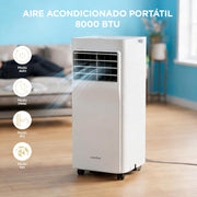 View COMFEE Pingüino Aire Acondicionado Portátil 3 en 1 | 8000 BTU/2000 Frigorías Con App + Mando a Distancia | Climatizador y Deshumidificador | Bajo image 2
