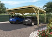 View Forest Style - Cochera Doble Victor Modern 30,9 m² (6,02 x 5,11 x 2,52 m) – Madera de Pino Tratada – Techo de Policarbonato – Aparcamiento Cubierto image 2