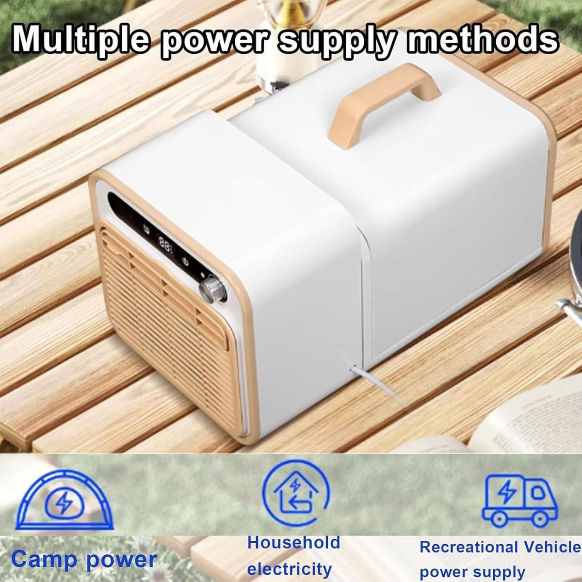 Tragbare Mini-Klimaanlage, Split-Kühlsystem, 5000 BTU, leise Kühlung, keine Fensterabdichtung erforderlich, Touch-Bedienung & Fernbedienung, Timer-