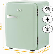 View TZS First Austria - Retro Mini Kühlschrank 40L - Lautlos - Vintage Minibar für Schlafzimmer & Büro - mint image 2