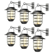 View home zone security solar outdoor decorative glass wall lantern light no wiring image 1