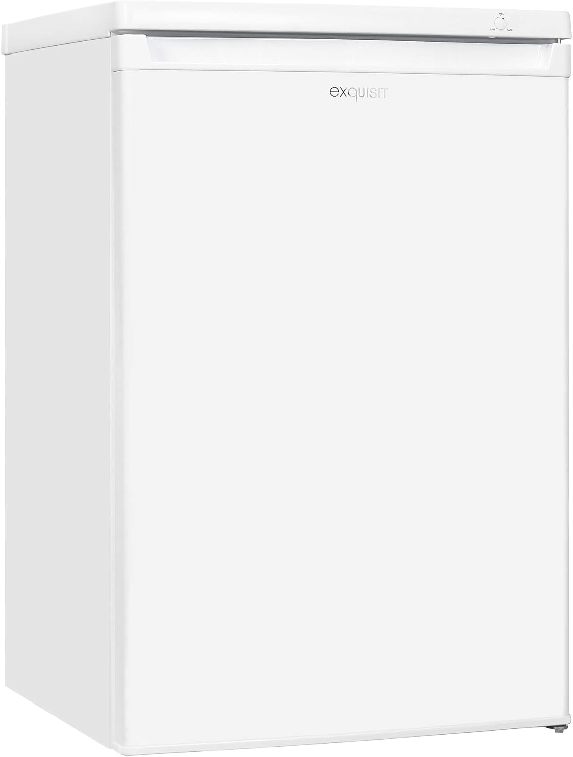 Exquisit Congelador Table Top 91L, Color Blanco, Clase E, Congelador 4 Estrellas, 4 Cajones Transparentes, Puerta Reversible, Control de Temperatura,