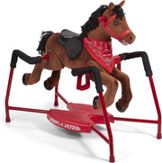 View Brown plush interactive riding horse image 1