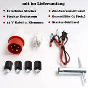 View Generador de corriente con gasolina | Accesorios incluidos | Grupo electrógeno silencioso | 5 enchufes 3 x 230 V / 1 x 400 V / 1 x 12 V | 6,5 CV image 6