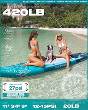 View Tabla de Paddle Surf Hinchable 335cm con Accesorios Incluidos de Primera Calidad, Remo Ajustable, Bomba de Mano, Mochila de Transporte. 335 x 86 x 15 image 3