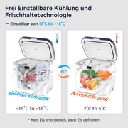 View BINGI Kompressor Kühlbox 22L Mini Tragbarer Elektrischer Kühlschrank 12/24V DC Elektrischer Gefrierschrank Tragbarer Gefrierschrank für Auto LKW image 3