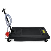 View Oil Drain Container 17 Gallon w/Pump Hose Low Profile Car Drainer image 2