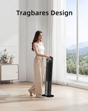 View Ateroll Leiser Turmventilator für Schlafzimmer, Standventilator mit Fernbedienung, 90° oszillierend, 4 Geschwindigkeiten 3 Modi 12H Timer LED-Anzeige, image 6