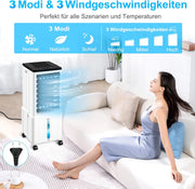 View Klimagerät ohne Abluftschlauch, 14L 60W Klimaanlage Mobil mit 12H Timer, 3 Modus, 40dB, 120°Oszillation, Abnehmbare Wassertank, Fernbedienung, Leise image 3