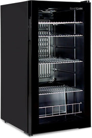 View °CUBES Getränkekühlschrank 90L mit Glastür & 4 variablen Ablagen | Kompakter Flaschenkühlschrank, perfekt für zu Hause, Büro, Partys & Gastro | image 1