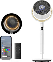 View Dreo Smart Standventilator mit RGB Light, 120° +120° Oszillierender Ventilator mit Fernbedienung, 20dB Leiser Bodenventilator für Schlafzimmer, 8H image 1