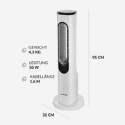 View LEHMANN Turmventilator mit Fernbedienung & LED-Display, leiser Ventilator mit Schlafmodus, 15 h Timer, 3 Lichtfarben, 3 Modi, 3 Geschwindigkeiten, image 3
