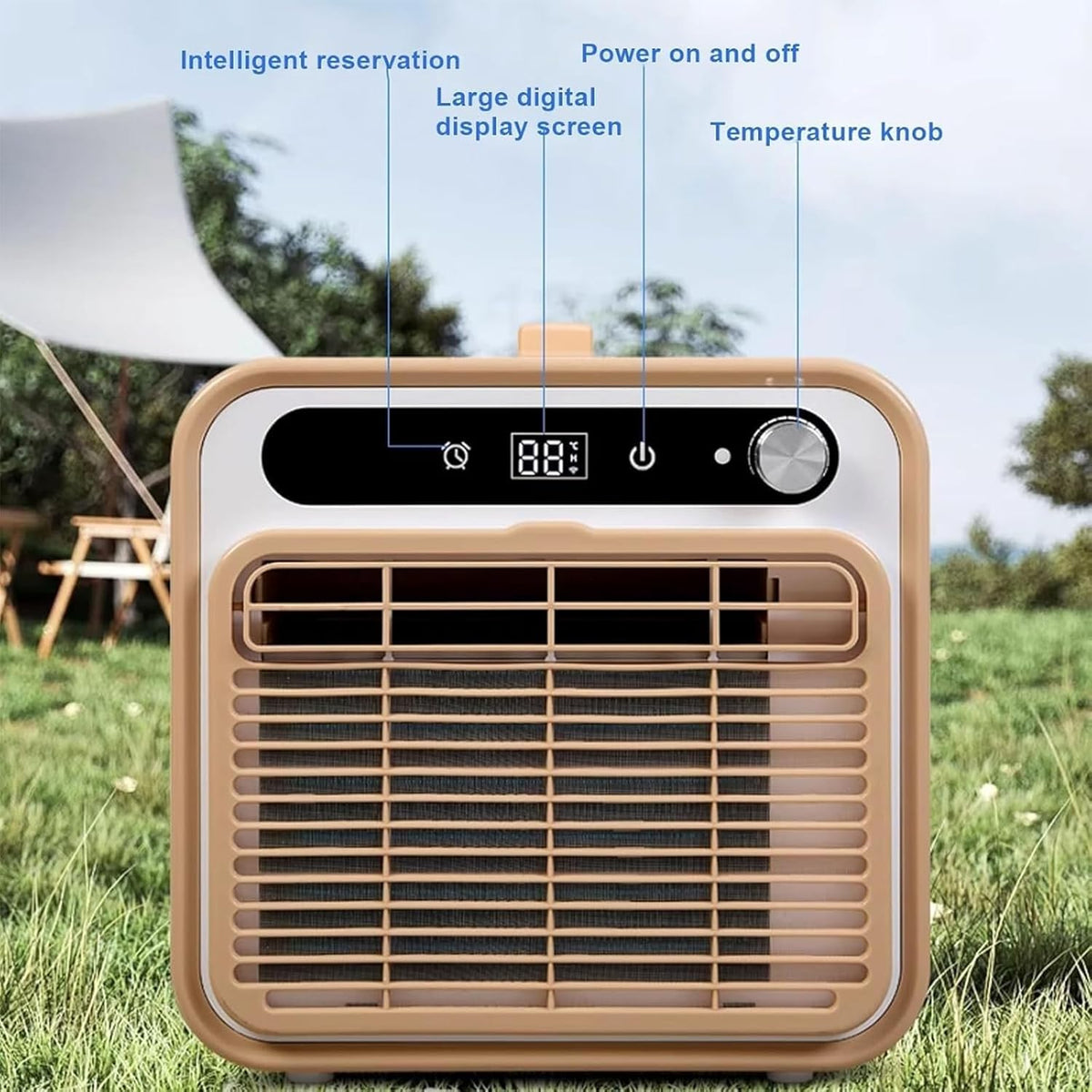 Tragbare Mini-Klimaanlage, Split-Kühlsystem, 5000 BTU, leise Kühlung, keine Fensterabdichtung erforderlich, Touch-Bedienung & Fernbedienung, Timer-