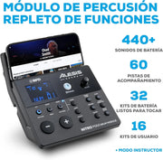 View Alesis Nitro Max Kit Batería Electrónica con Parches Silenciosos de Malla, Caja de Doble Zona de 10", Bluetooth, 440+ Sonidos Auténticos, Lecciones image 4