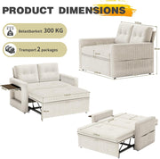 View YOUDENOVA Sofá Cama 3 en 1, Sillón Cama multifunción, Sofá reclinable con Respaldo Regulable en 5 Posiciones, Sofá Cama para 2 Personas con Mesa y image 2