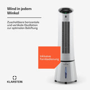 View Klarstein 4-in-1: Smart Luftkühler, Ventilator, Luftbefeuchter & Ionisation I 6 L Wassertank, Oszillation, 30 W, 210 m³/h, Timer I Klimagerät ohne image 5