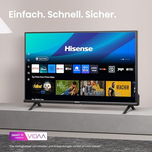 Hisense 40E4QT Fehrnseher, 40 Zoll, DLED, Smart TV, Game Mode, AI Sports Mode, Dolby Audio, Dolby MS12, DTS Virtual X, HDR10, HLG, Full HD, High