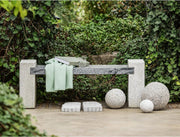 View Dehner Gartenbank, 2-Sitzer, ca. 120 x 45 x 30 cm, Granit, hellgrau/dunkelgrau image 4