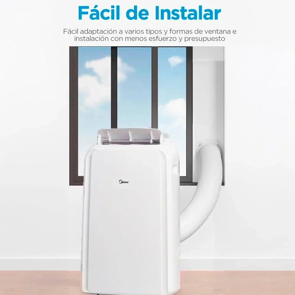 MIDEA Pingüino Aire Acondicionado Portátil 3 en 1 | 3000 Frigorías / 12000 BTU | Air conditioner Silencioso 43m2 - Deshumidificador Ventilador