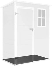 View Wasabi - Caseta de Resina Jardín Unit 1.4 – Ventana Luz Natural - Suelo Incluido - Paneles 12mm de Espesor - Gris Blanco - Cobertizo PVC Almacenaje image 4
