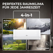 View Kältebringer Multisplit Klimaanlage 2 Innengeräte - 18000 BTU - 5,3 kW - Inverter Klimagerät mit Heizfunktion, WiFi und App - sehr leise & image 4