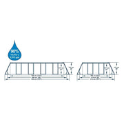 View Piscina Desmontable Tubular Bestway Power Steel Ratán 549x274x122 Cm Con Depuradora Cartucho 5.678 L/h Con Cobertor Y Escalera image 3