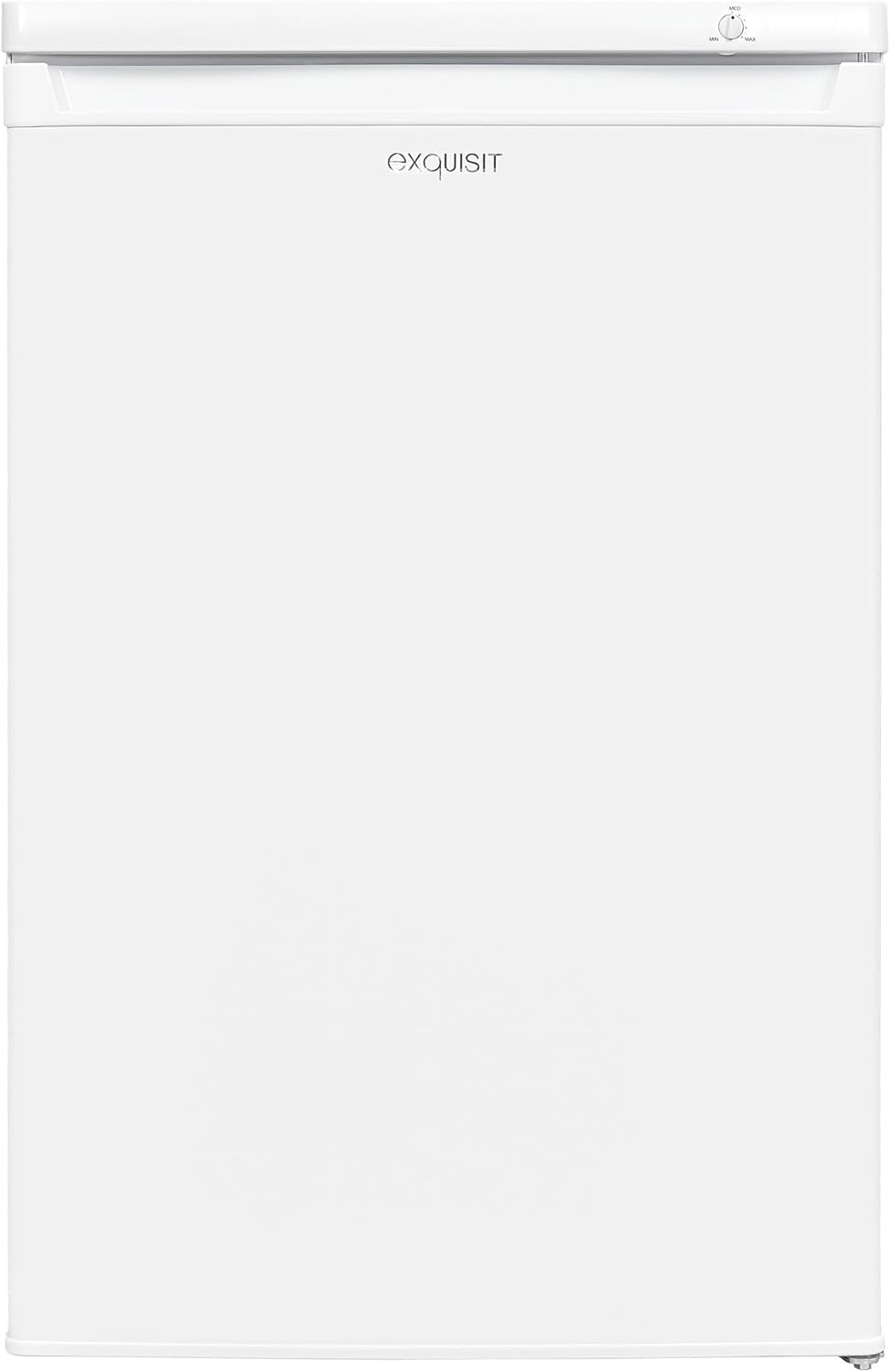 Exquisit Congelador Table Top 91L, Color Blanco, Clase E, Congelador 4 Estrellas, 4 Cajones Transparentes, Puerta Reversible, Control de Temperatura,