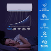 View Danyon Klimaanlage Split - 12000 BTU - 3,4 kW, Selbstreinigung, leise, Smart Home, Inverter Klimagerät mit Heizfunktion, Splitgerät vorgefüllt mit R32 image 4