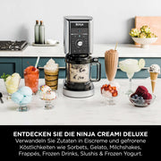 View Ninja CREAMi Deluxe Eis-und Eisgetränkmaschine mit 2 Bechern, 10 Funktionen, macht Eiscreme, Gelato, Sorbet, Frozen Yoghurt, Milchshakes, Slushi & image 3