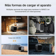 View EcoFlow WAVE 3 Climatizador portátil con batería extra de 1024 Wh, refrigeración 1800 W, calefacción 2000 W, autonomía de 8 h, control por app, para image 4