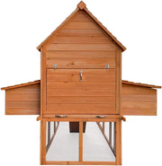 View Wiltec Hühnerstall 3100 x 1500 x 1500 mm braun mit Freilauf und Nistkästen aus Holz, Hühnerhaus mit Unterschlupf, Gitter und Kotwanne verzinkt image 5