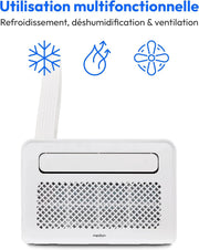View MEDION Smart Climatiseur Split P502 (5000 BTU, 3-en-1, Refroidir, Déshumidification, Ventilation, pour caravane, camping-car, kit de joint de fenêtre, image 5