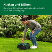 View Akku-Mähroboter VISIMOW18V-100 (für Rasenflächen bis 100 m², Schnittbreite: 16 cm, Schnitthöhe: 20-60 mm, mit Ersatzmessern, inkl. Akku und Ladegerät) image 4