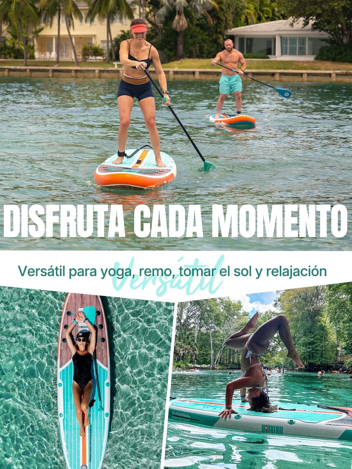 Niphean Tabla Paddle Surf Hinchable para Adultos con Todos los Accesorios, 320cm Paddle Surf Hinchable para Todos los Niveles, Sup Capacidad 200kg